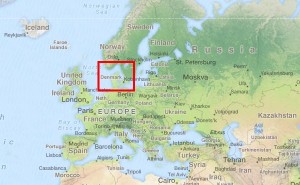 Mapa Dania Europa